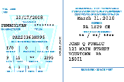 A picture of the back and front of a ticket.
